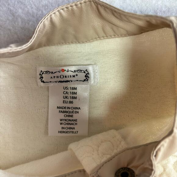 Aphorism Ivory Quilted Girl's Jacket size 18 Months 18M - Picture 2 of 6